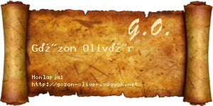 Gózon Olivér névjegykártya