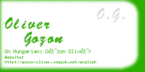 oliver gozon business card